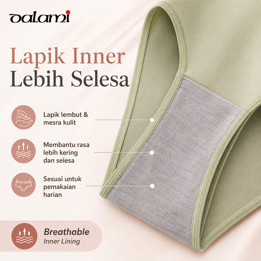 [DALAMI] HAYA 7pcs M-XXL Spender Perempuan Underwear Woman High Waist Cotton Panties Women Seluar Dalam Wanita Plus Size