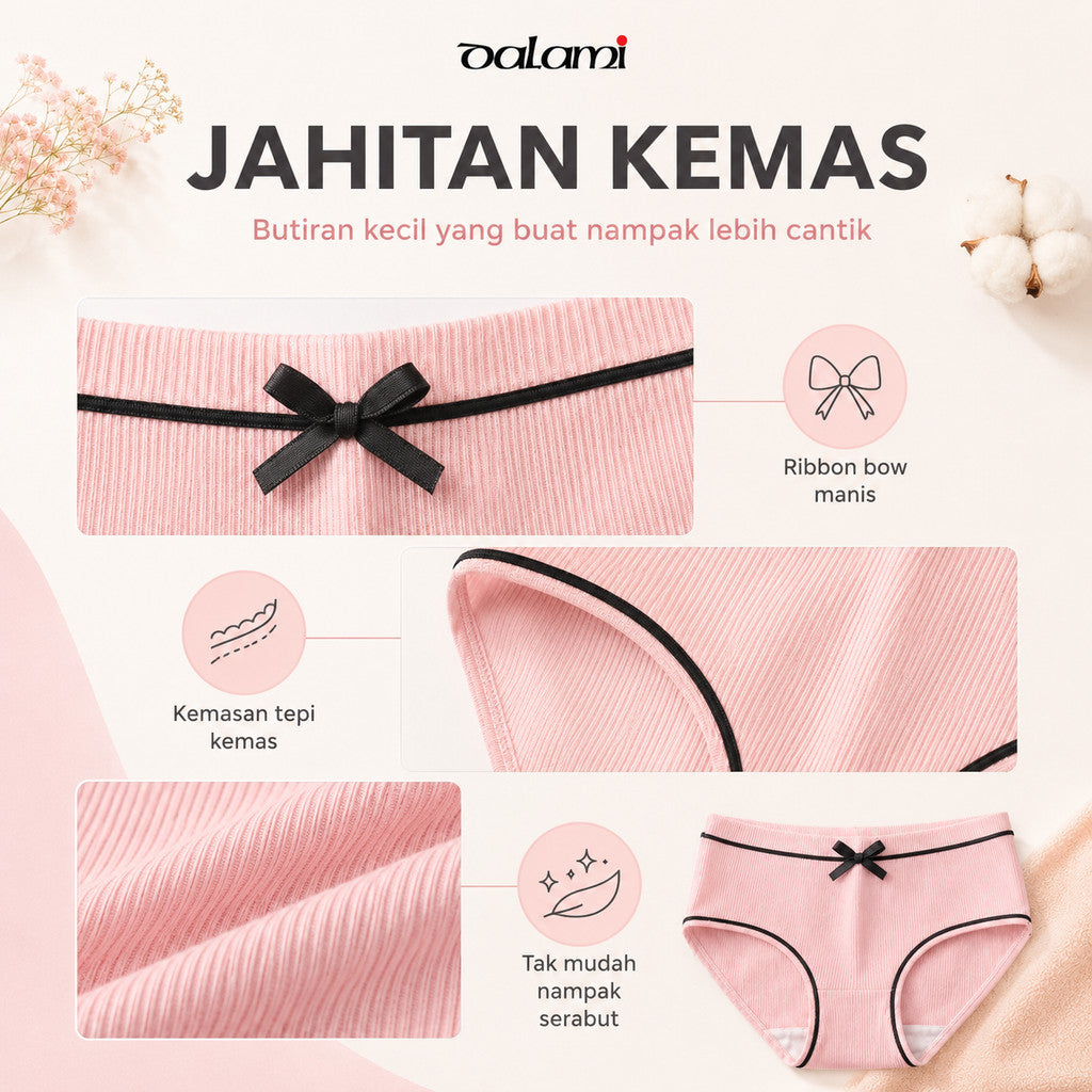 [DALAMI] RIBENA 7pcs Seluar Dalam Murah Perempuan Wanita Spenda Cotton Spender Women Set Underwear Panties Spender