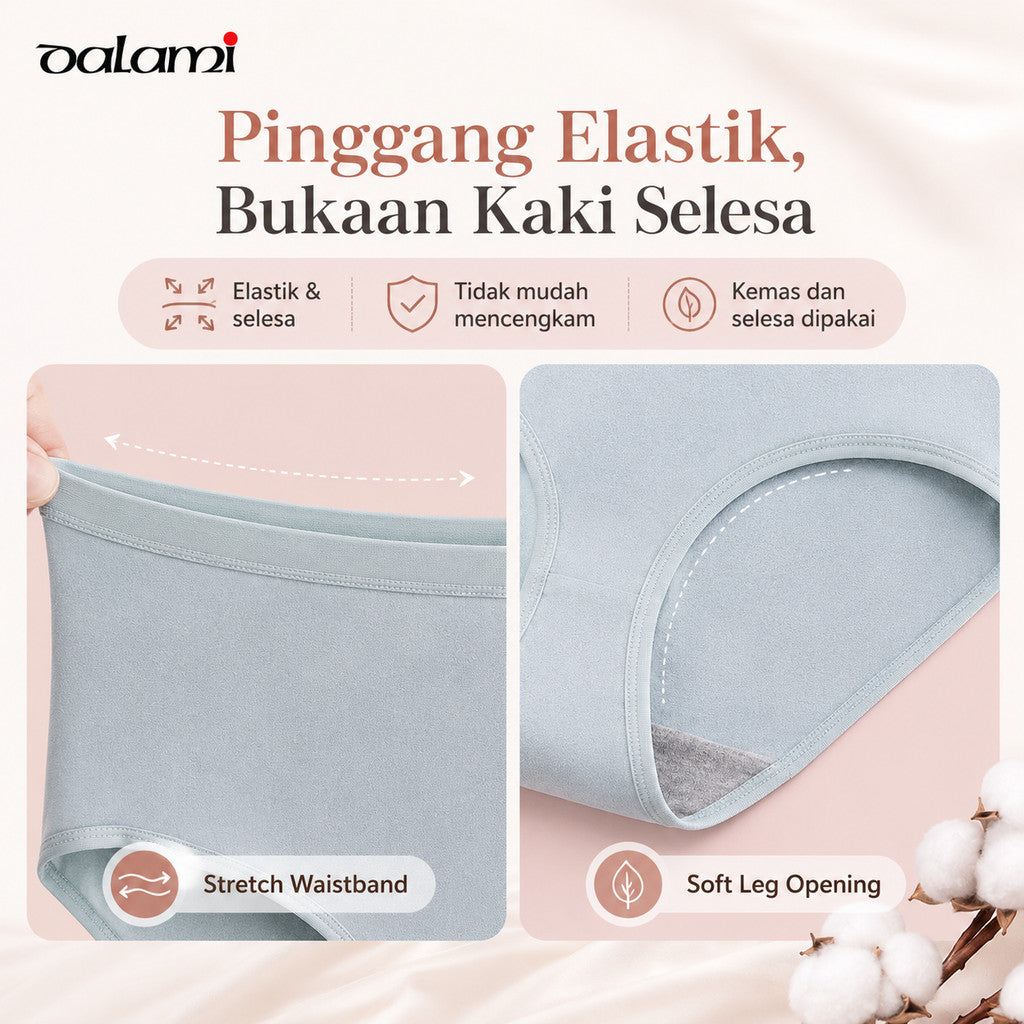[DALAMI] HAYA 7pcs M-XXL Spender Perempuan Underwear Woman High Waist Cotton Panties Women Seluar Dalam Wanita Plus Size