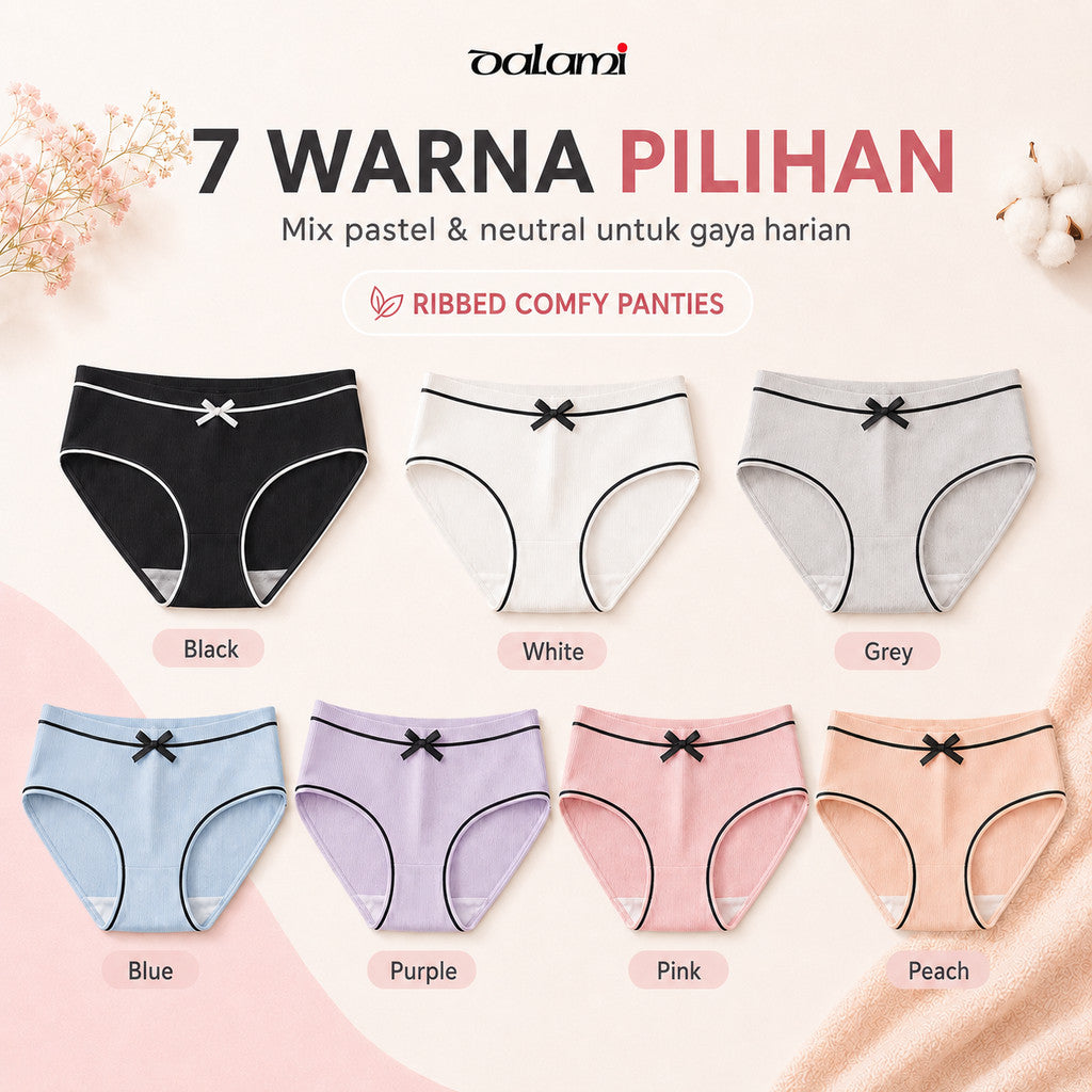 [DALAMI] RIBENA 7pcs Seluar Dalam Murah Perempuan Wanita Spenda Cotton Spender Women Set Underwear Panties Spender