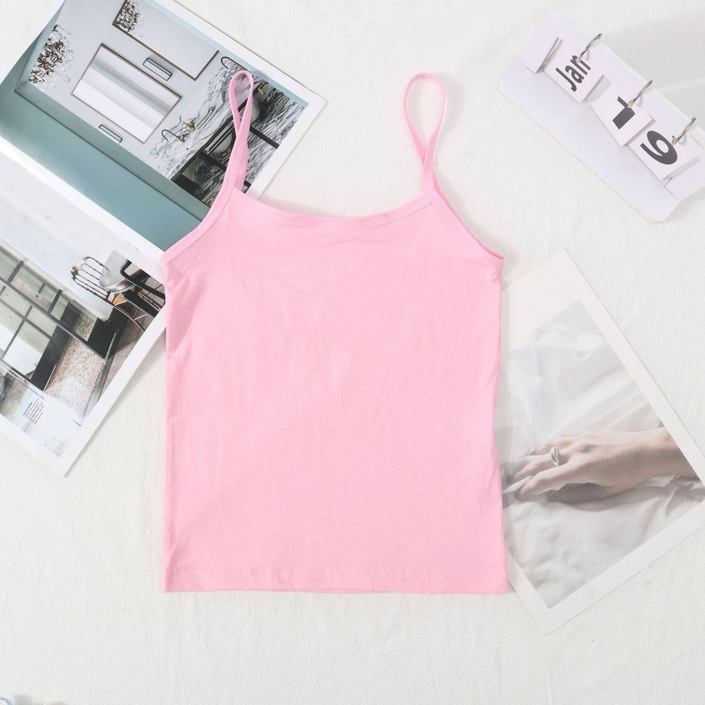 DALAMI Kids Long Singlet Camisole 3-12Y | Cotton Spandex Innerwear for Girls