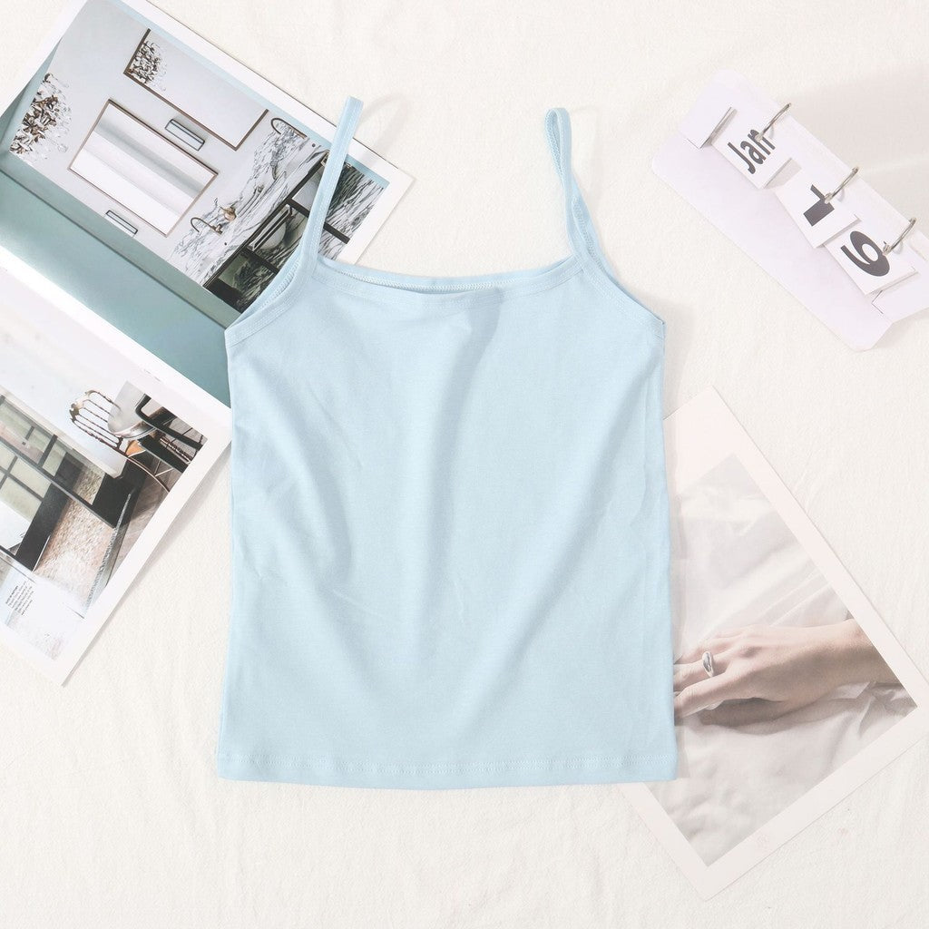 DALAMI Kids Long Singlet Camisole 3-12Y | Cotton Spandex Innerwear for Girls