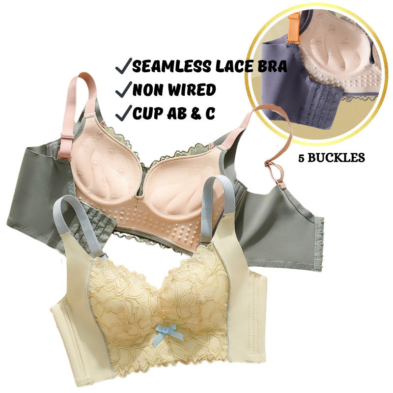 DALAMI Wireless Daily Bra | Seamless Non-Wired Lace Bra for Women