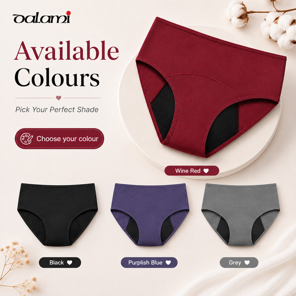 [DALAMI] AURA Women Menstrual Panties Period Enlarge Leak Proof Panty Mid Waist Seluar Dalam Wanita Anti Bocor