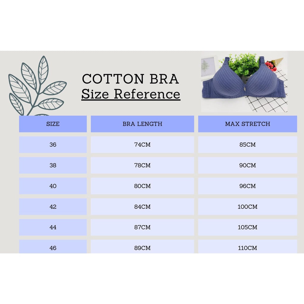 [CLEARANCE] Baju Dalam Wanita Bra Women Murah Non Wired Tanpa Besi Wayar Cotton Wireless Full Cup BC