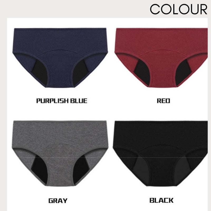 [DALAMI] AURA Women Menstrual Panties Period Enlarge Leak Proof Panty Mid Waist Seluar Dalam Wanita Anti Bocor