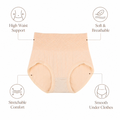 DALAMI Plus Size High Waist Tummy Control Panties – 5pcs Combo