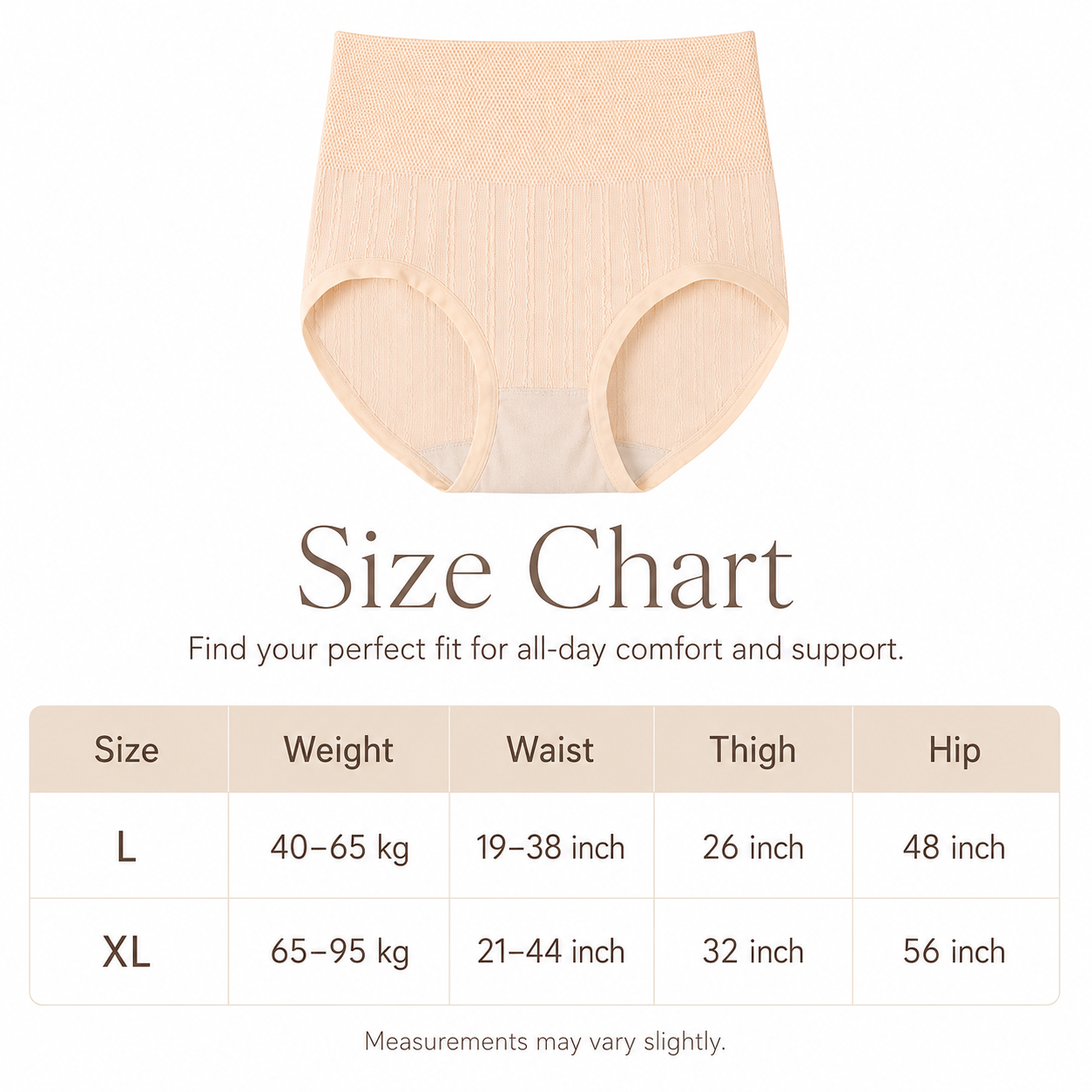 DALAMI Plus Size High Waist Tummy Control Panties – 5pcs Combo