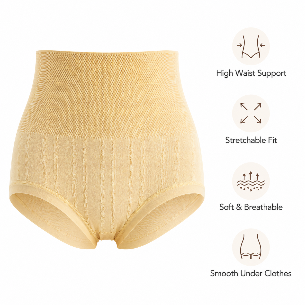 DALAMI Plus Size High Waist Tummy Control Panties – 5pcs Combo