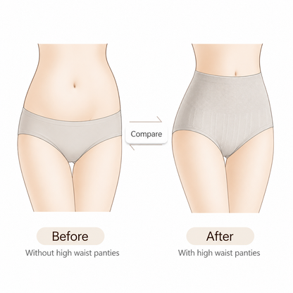 DALAMI Plus Size High Waist Tummy Control Panties – 5pcs Combo