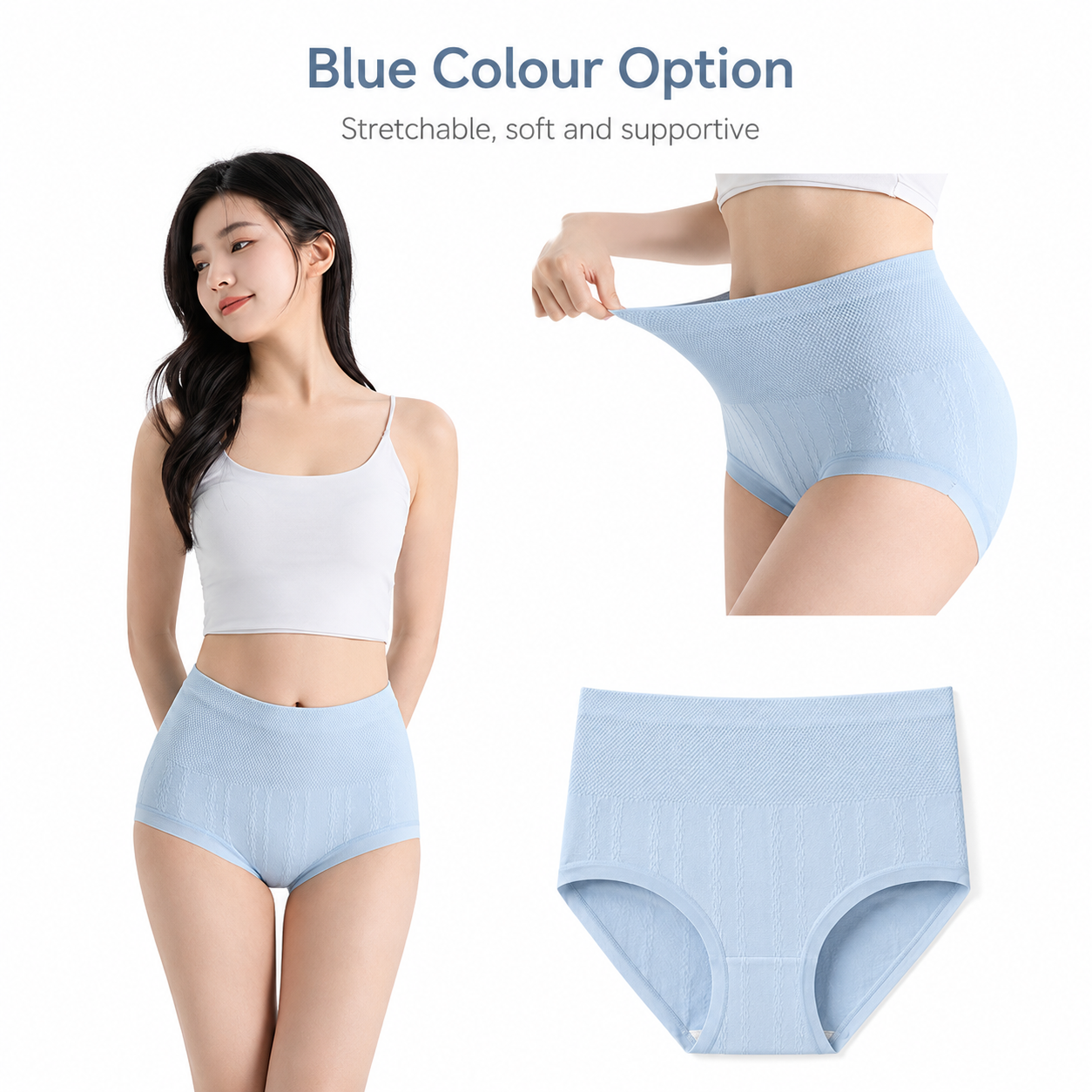 DALAMI 5pcs Plus-Size High-Waist Tummy Control Panties product image 5