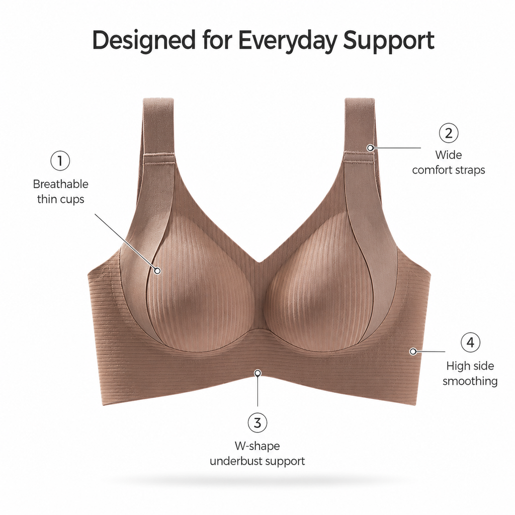 DALAMI Wireless Full Coverage Lift Bra M–4XL