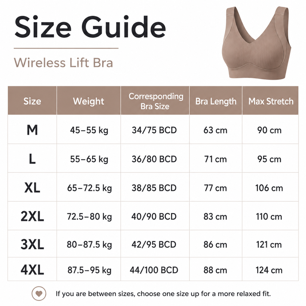 DALAMI Wireless Full Coverage Lift Bra M–4XL