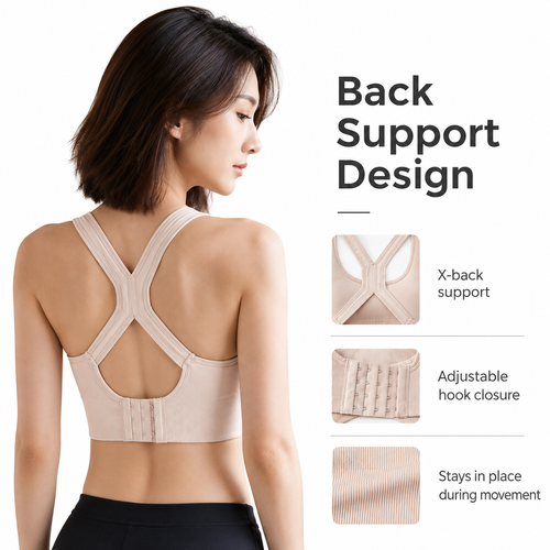 DALAMI Active Support Wireless Sports Bra – Shockproof Comfort