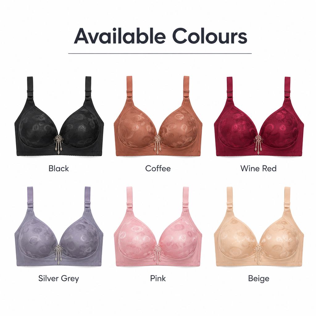 DALAMI Plus Size Wireless Full Cup Bra D–E Cup