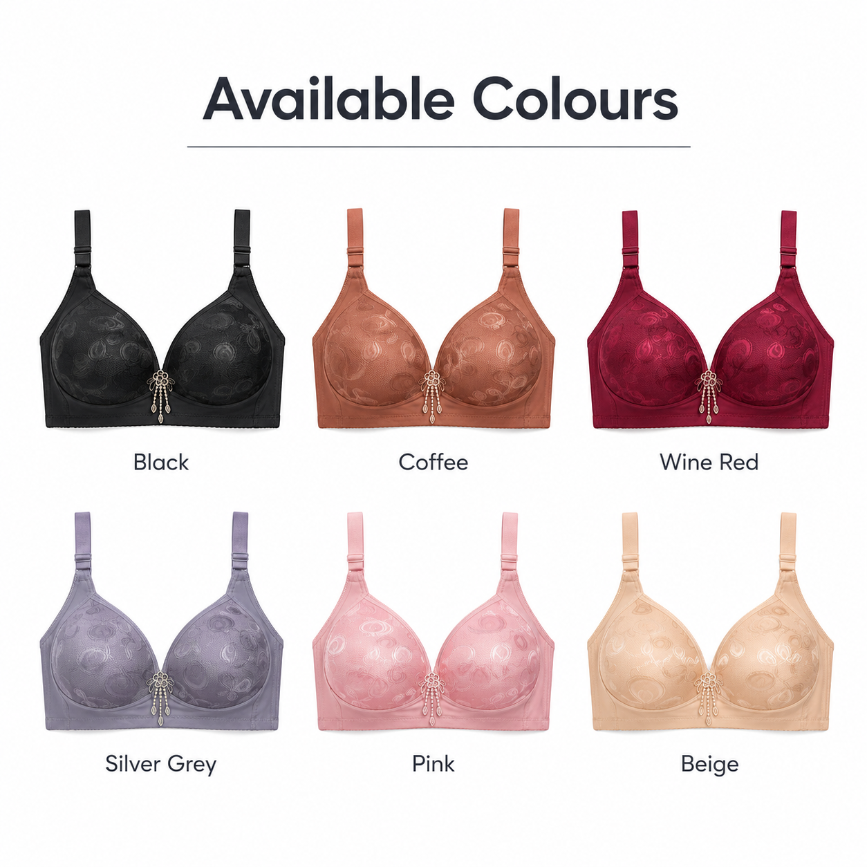 DALAMI Plus Size Wireless Full Cup Bra D–E Cup