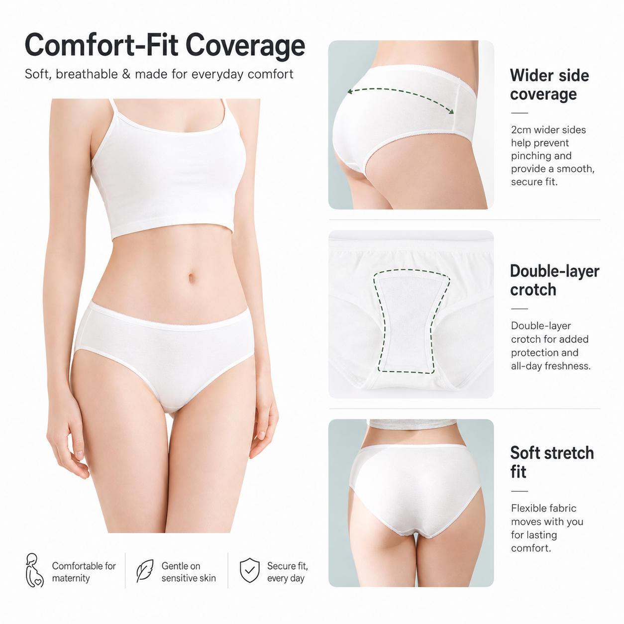 Disposable Cotton Panties – Maternity & Travel