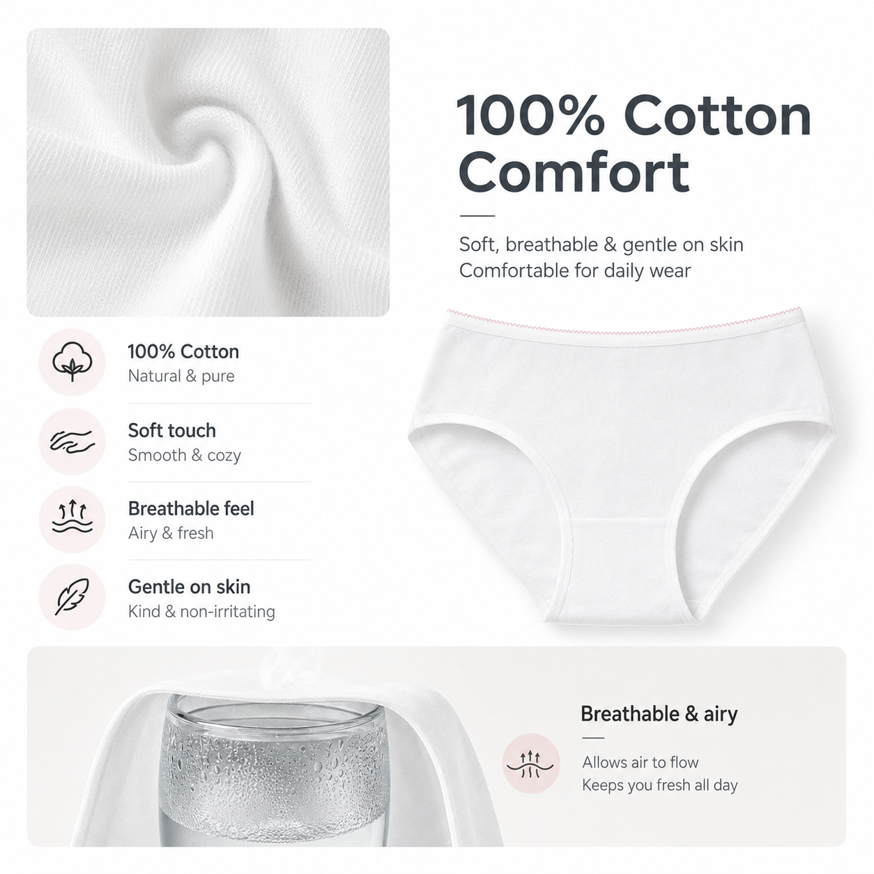 Disposable Cotton Panties – Maternity & Travel