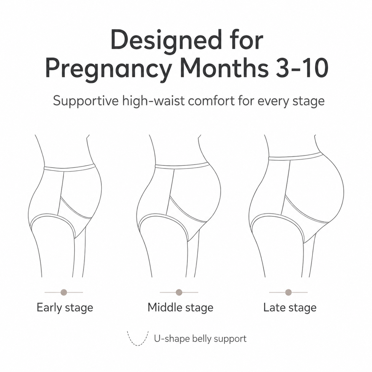Maternity High-Waist Stretch Panties