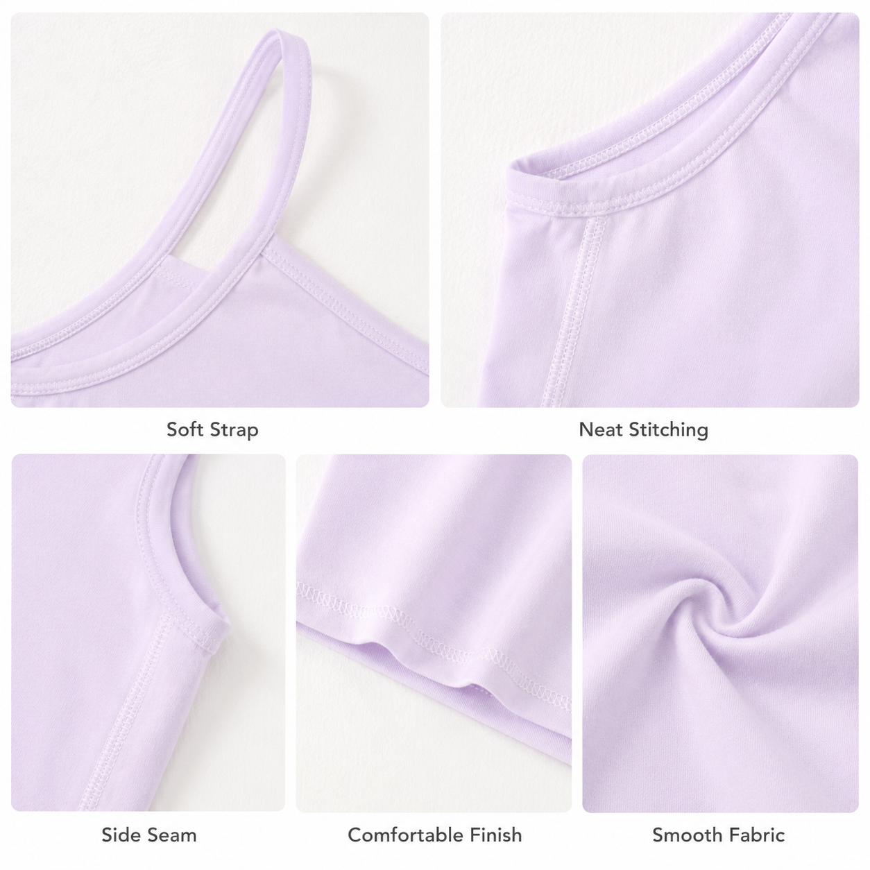 DALAMI Kids Long Singlet Camisole 3-12Y | Cotton Spandex Innerwear for Girls