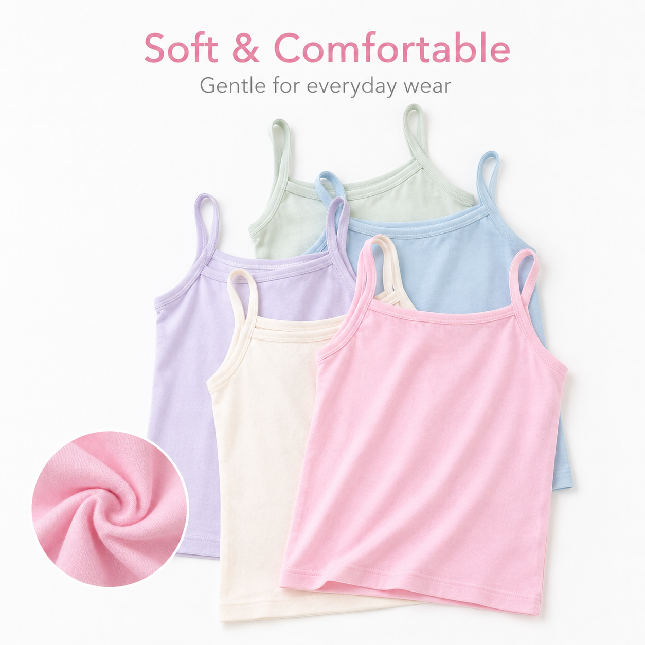 DALAMI Kids Long Singlet Camisole 3-12Y | Cotton Spandex Innerwear for Girls