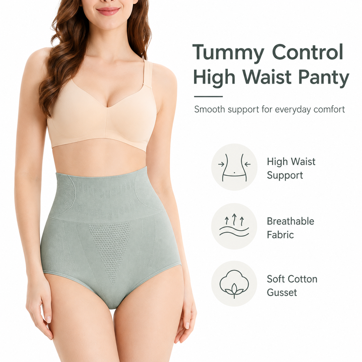 High-Waist Tummy Control Panties L–XL