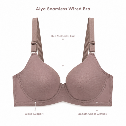 Alya Seamless Wired Bra front product features