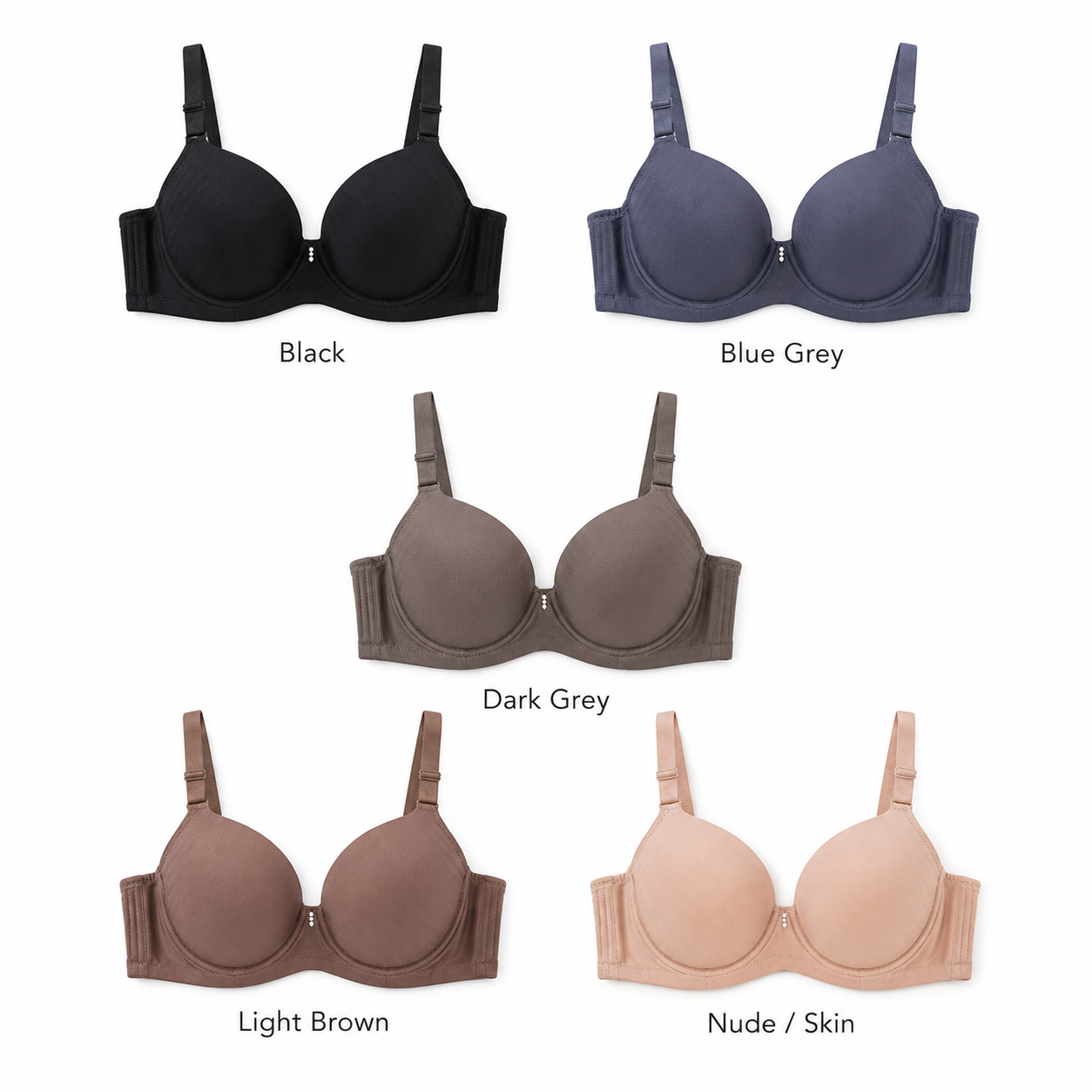 Alya bra available colors black blue grey dark grey light brown nude skin