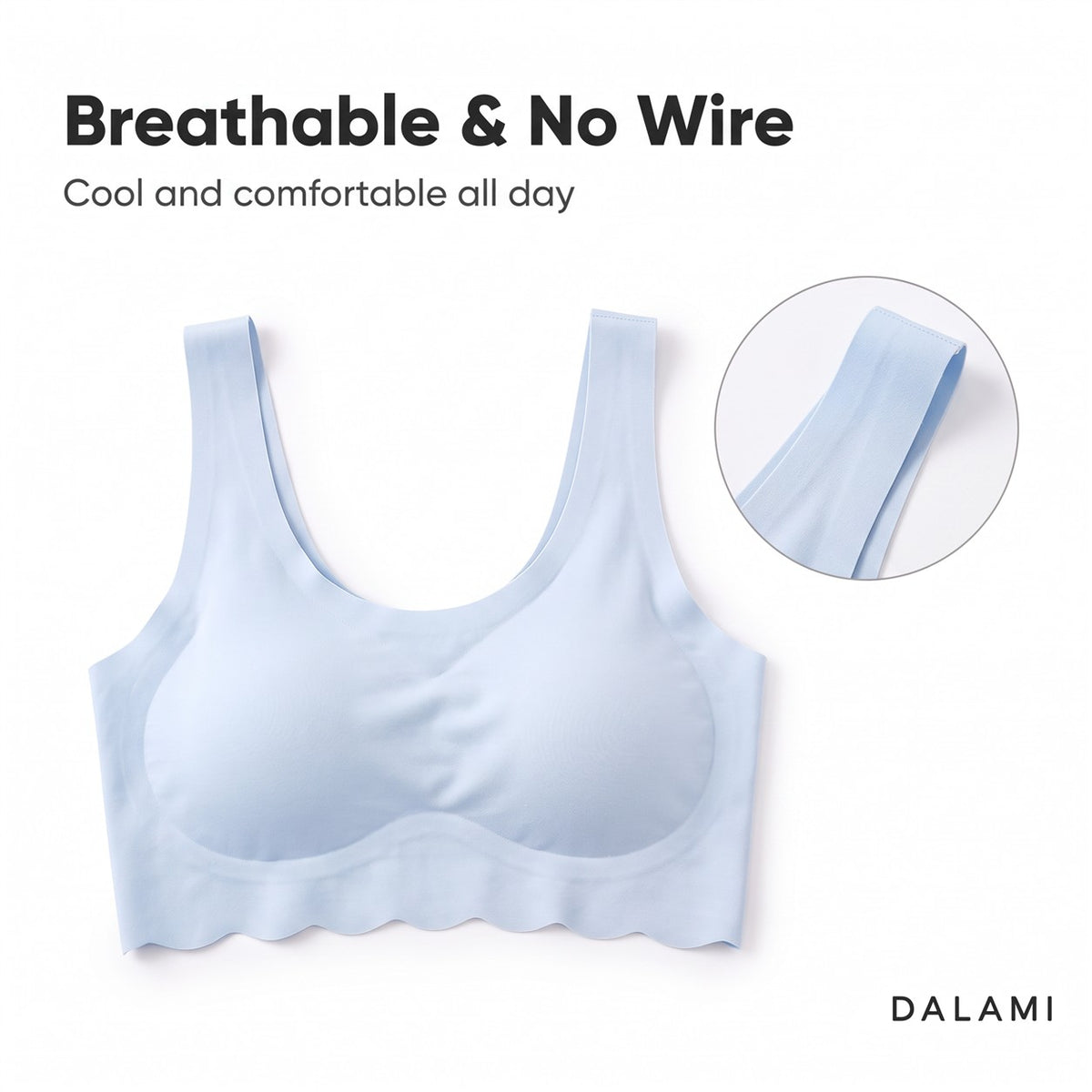 DALAMI AURI Seamless Training Bra – breathable no wire