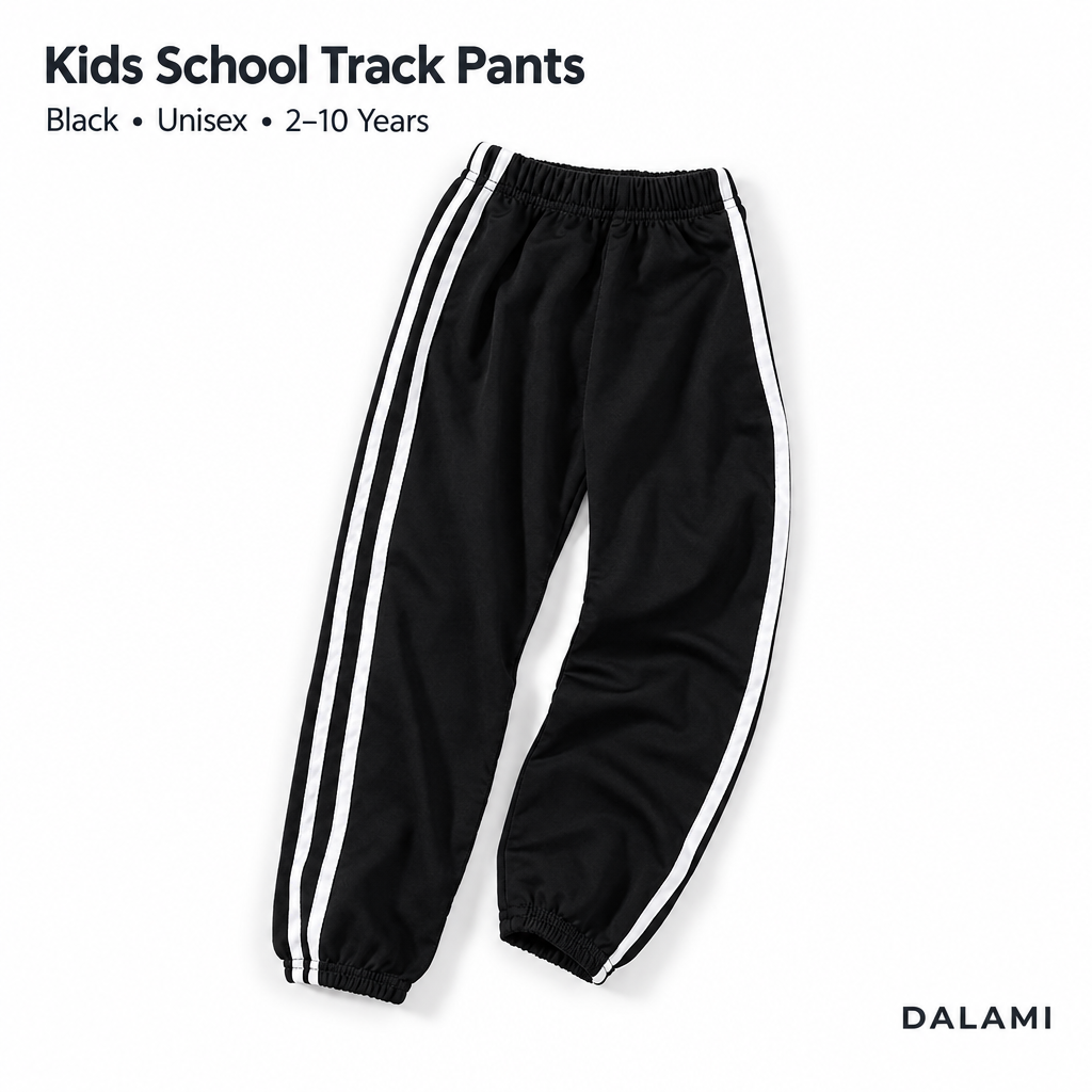 DALAMI Kids School Track Pants black unisex cover