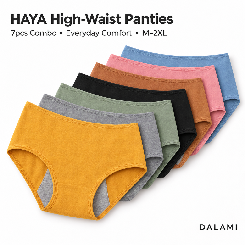 DALAMI HAYA High-Waist Panties 7pcs cover