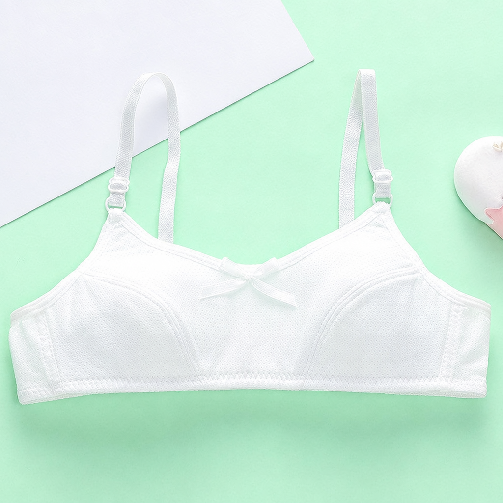 Teen Girls Cotton Training Bra White