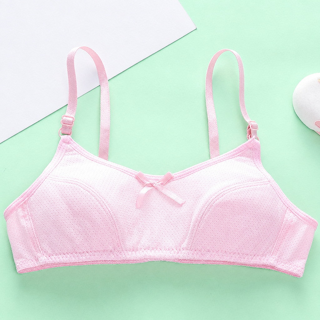 Teen Girls Cotton Training Bra Pink