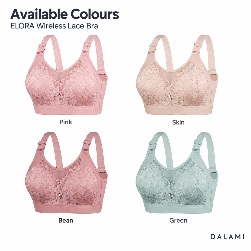 ELORA available colours Pink Skin Bean Green