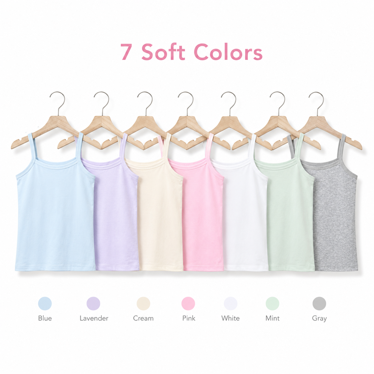 DALAMI Kids Long Singlet Camisole 3-12Y | Cotton Spandex Innerwear for Girls