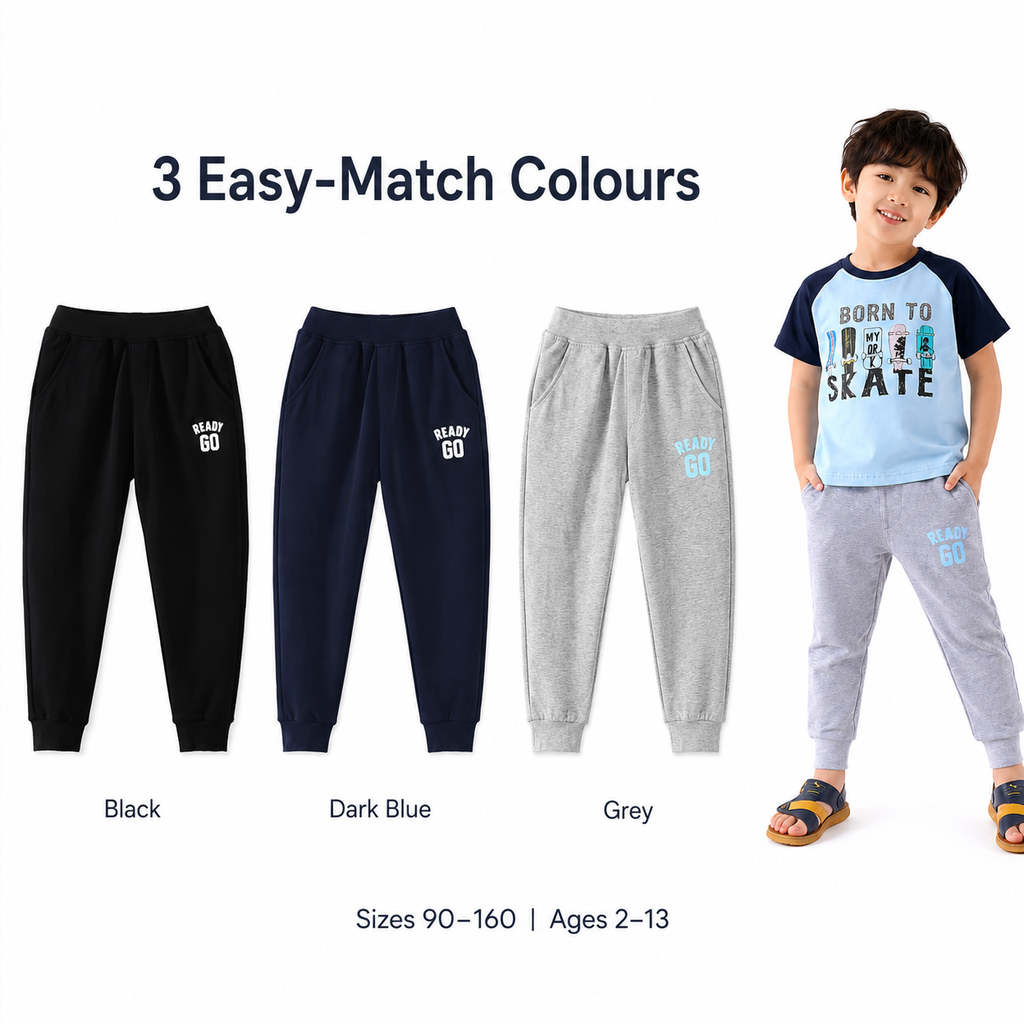 Kids Jogger Pants 2–13 Years | Unisex Long Sport Pants with Pockets